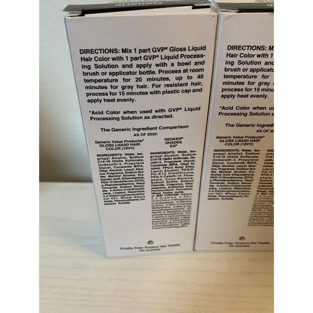 2X Generic Value Products 10Vv Lightest Cool Violet Blonde Demi Redken Gloss